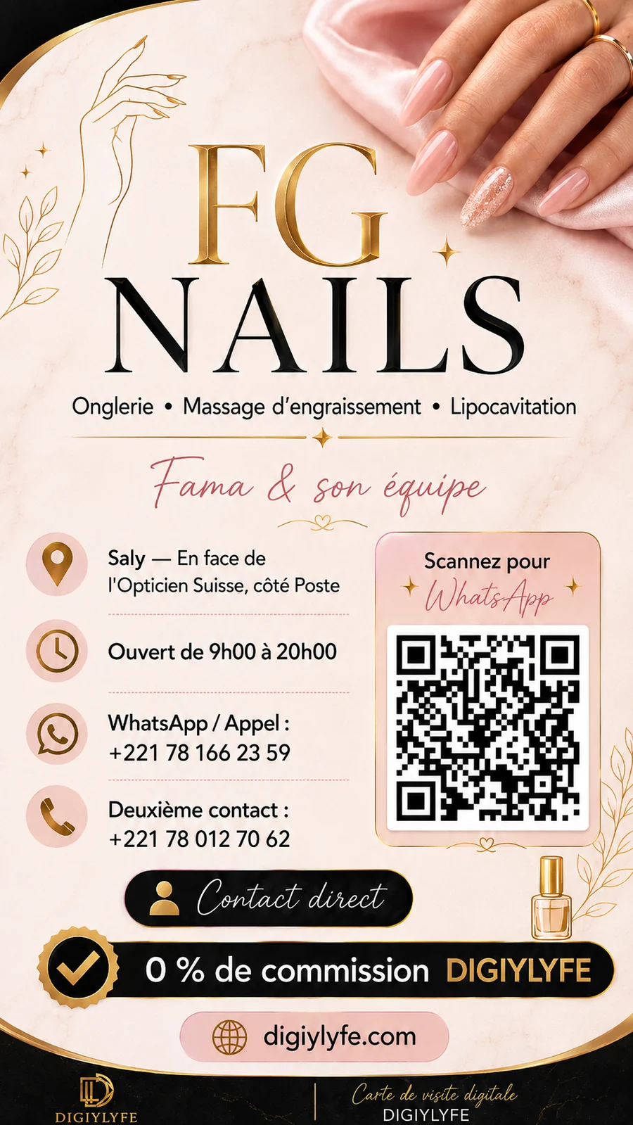 Carte de visite digitale FG NAILS